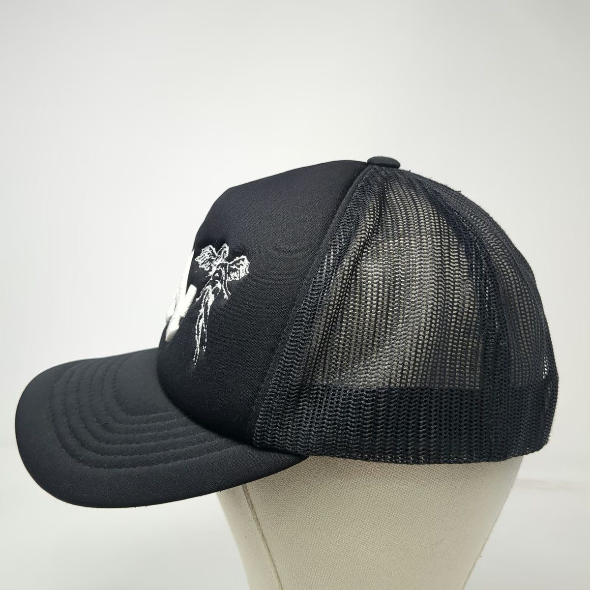 Sworn To Us Trucker Hat Black One Size LA Angels Logo Snapback Foam Streetwear