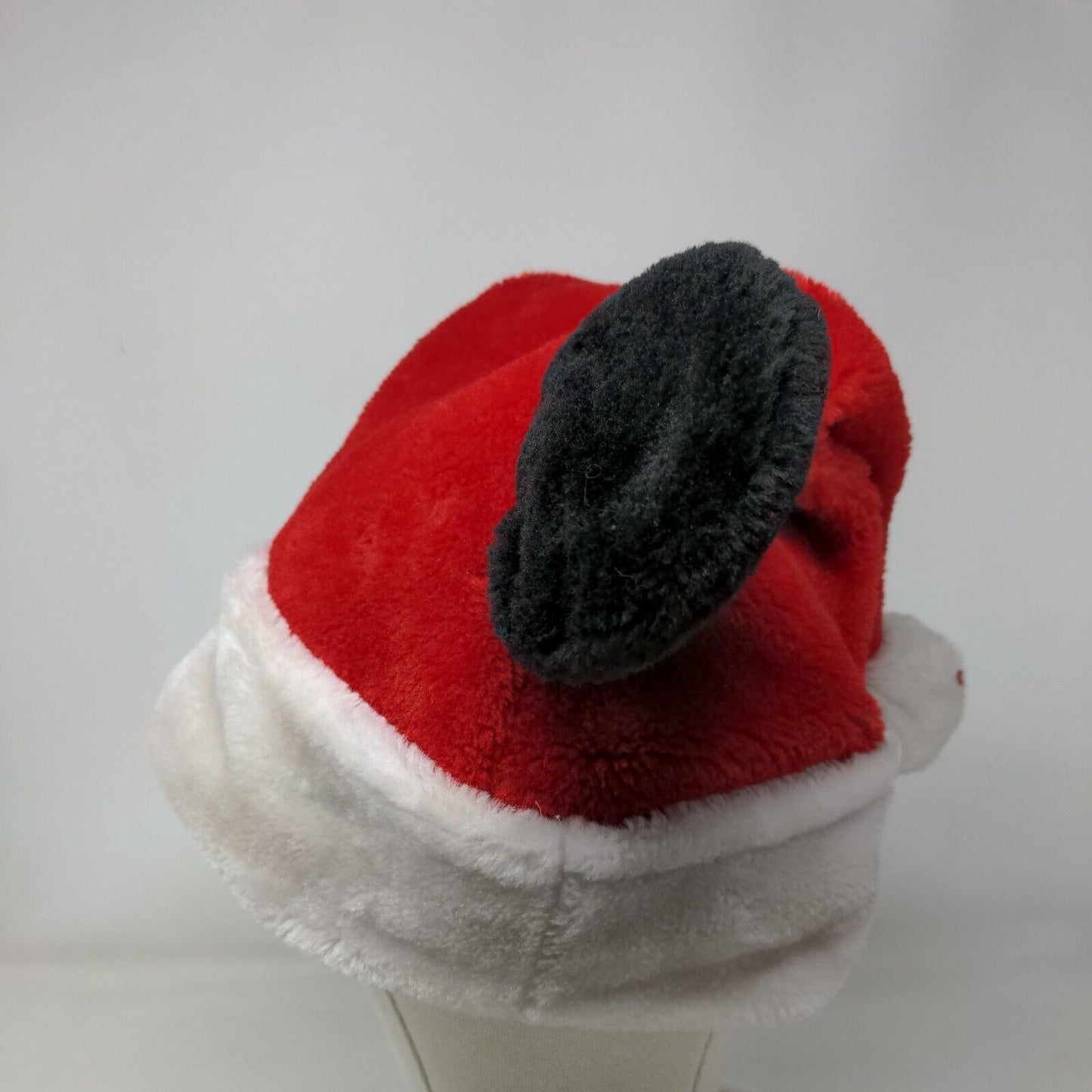 Christmas Mickey Mouse Ears Santa Hat Red One Size Party Costume Cap Disney Ruz