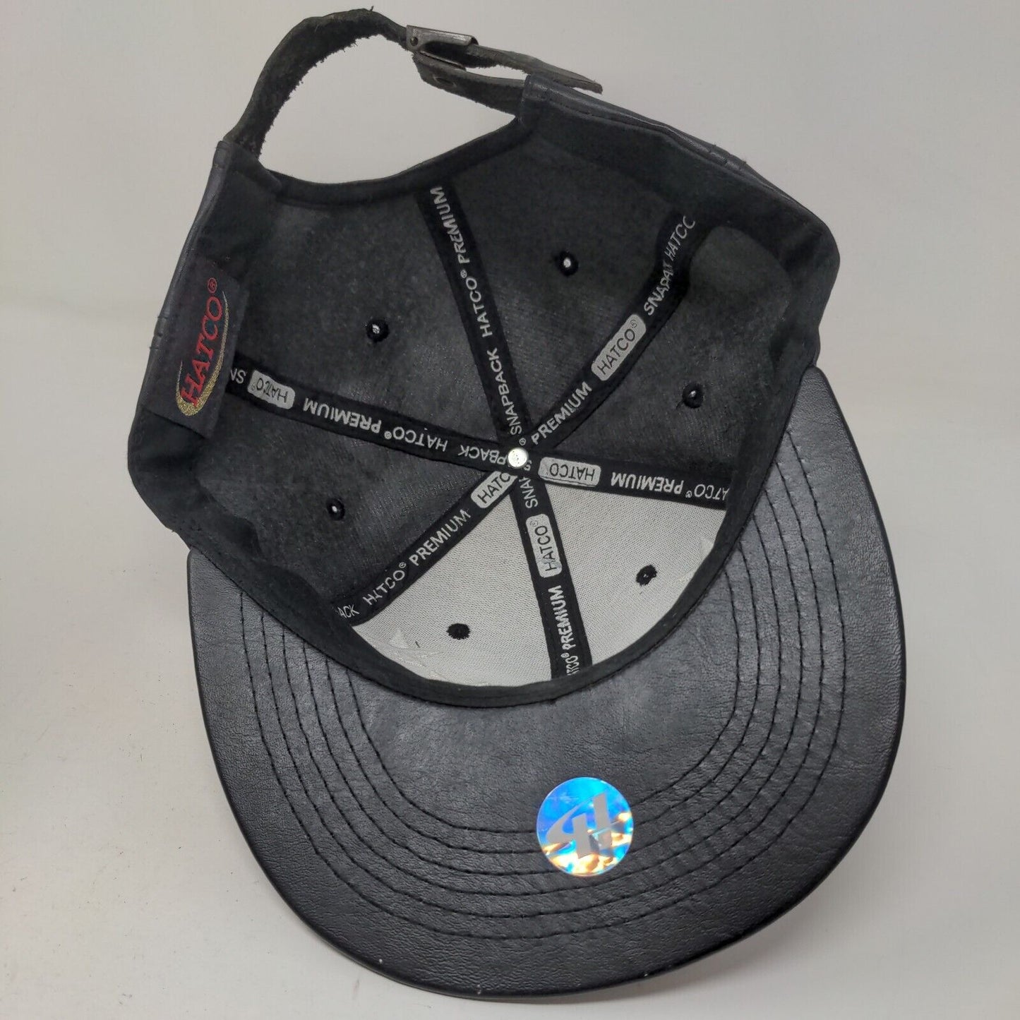 Hatco Men's Slideback Hat Black Adjustable 100% Polyurethane Stars