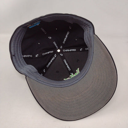 WV Fitted Hat Black S/M C-Fit HC2 Embroidered Vented Holes 6 Panel Champro