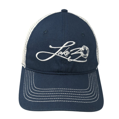 Lake 30 Strapback Trucker Hat Blue One Size Mesh Back Outdoor District