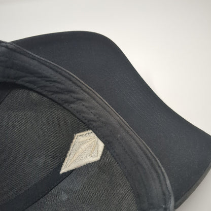 Volcom Snapback Trucker Hat Black One Size Adjustable Embroidered Mesh Back