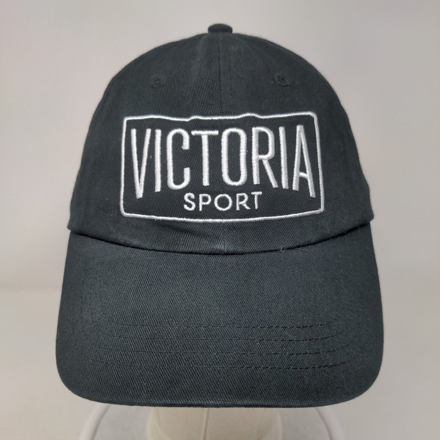 Victoria Sport Slideback Hat Black One Size Adjustable Embroidered 6 Panel