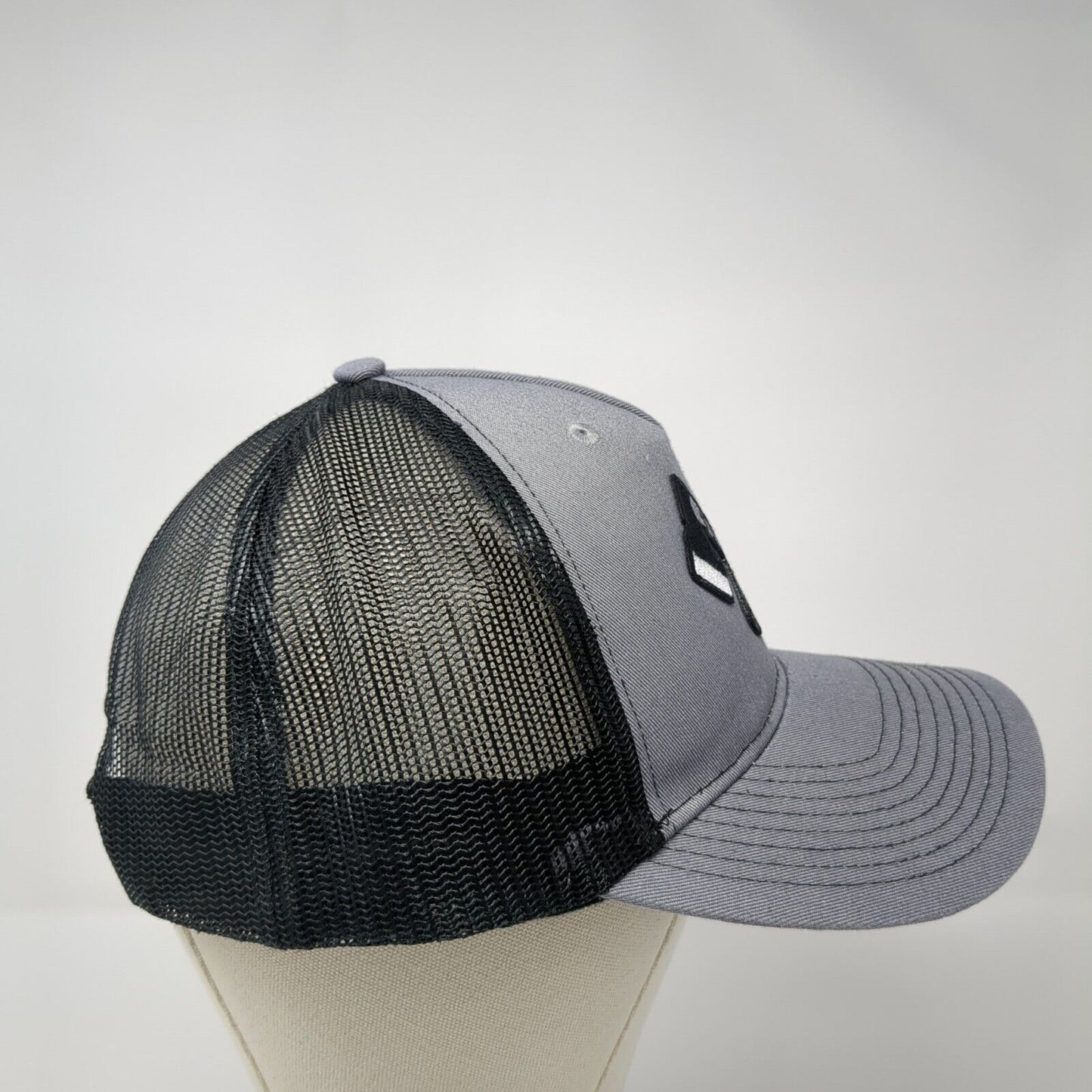 Crossed Axes Snapback Trucker Hat Gray OS Adjustable Mesh Back Port Authority