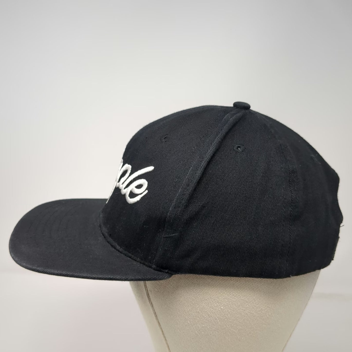 Staple Snapback Black One Size Script Logo Embroidery Thread Beast Cotton Hat