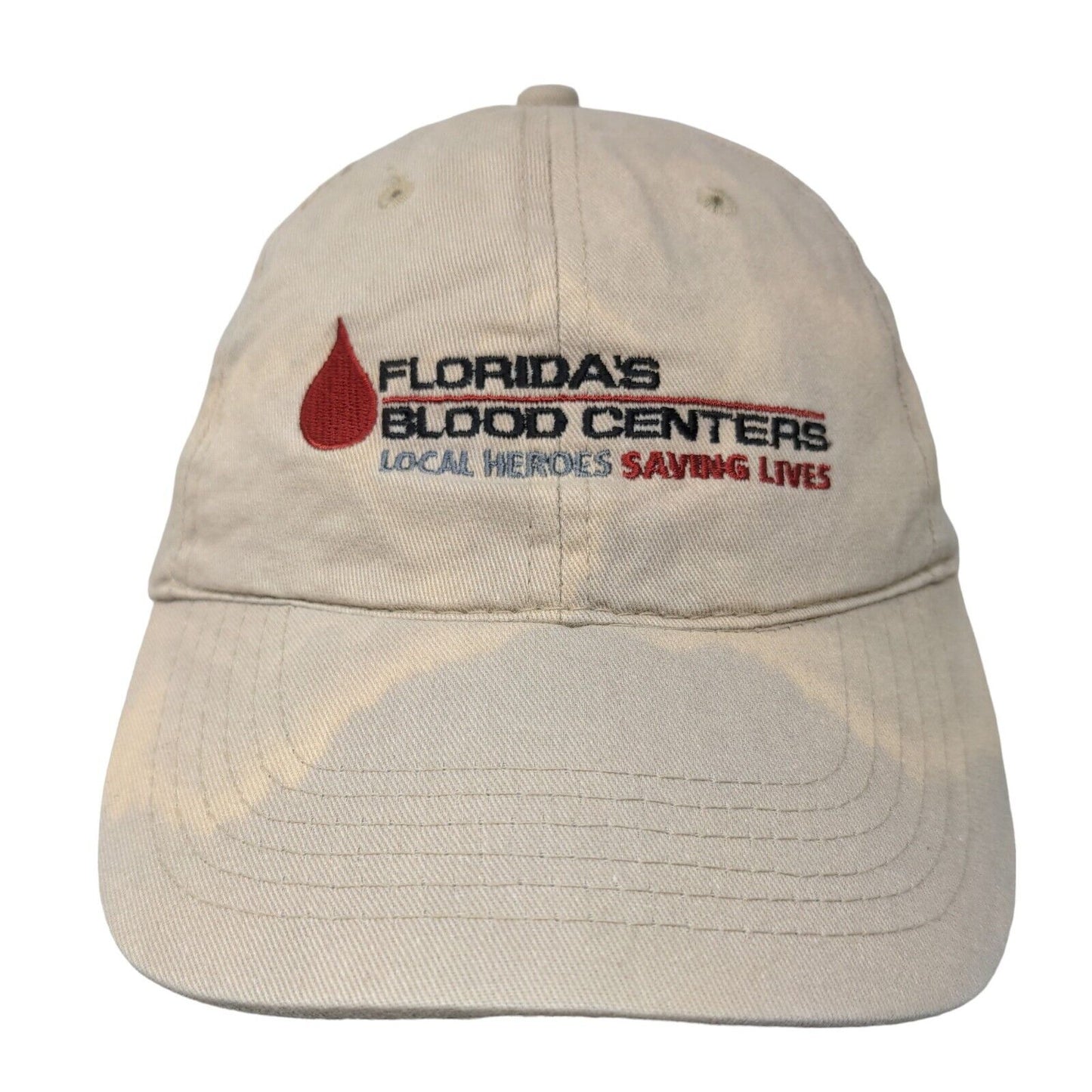 Florida's Blood Centers Strapback Hat Tan One Size Local Heroes Saving Lives