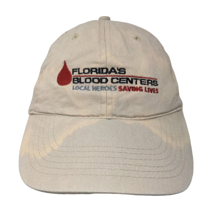 Florida's Blood Centers Strapback Hat Tan One Size Local Heroes Saving Lives