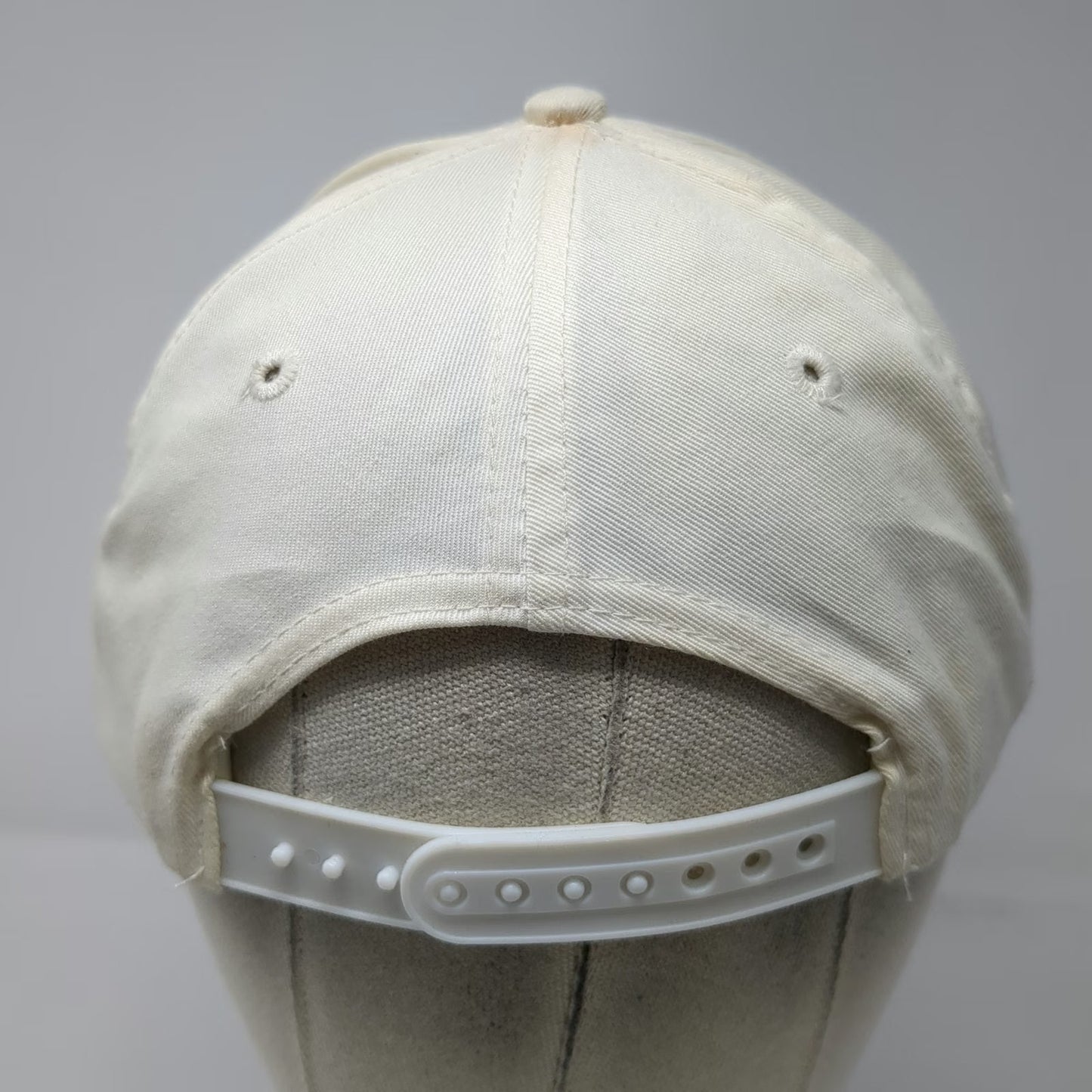 Logo Athletic Snapback Hat White OS Green Underbrim Side Graphic Blank Cotton