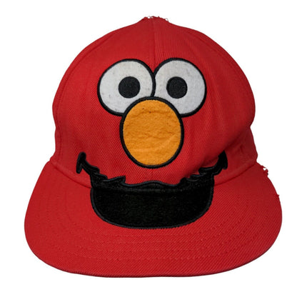 Sesame Street Elmo Fitted Hat Red 7 1/2 Embroidered Vent Holes
