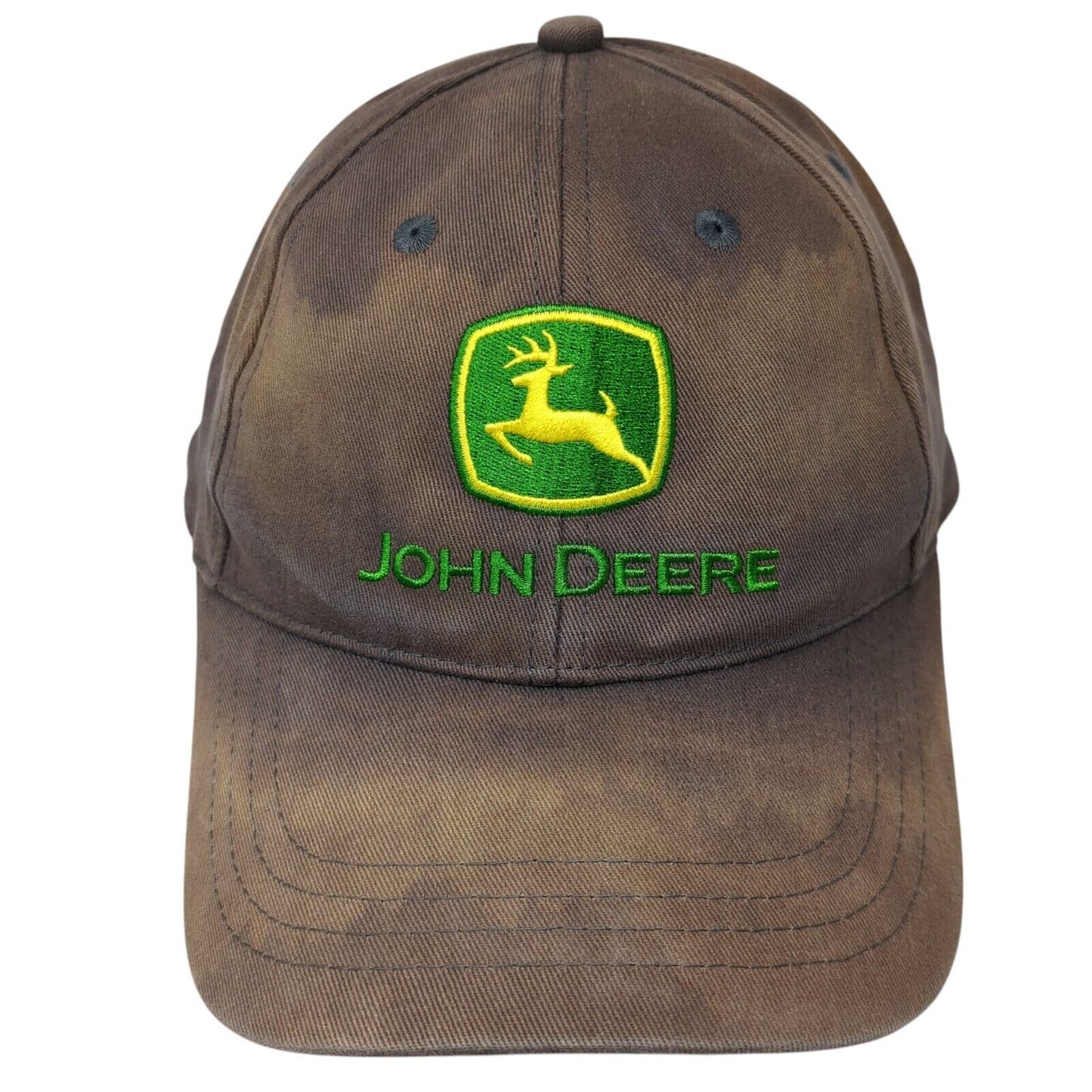 John Deere Slideback Hat Gray One Size Embroidered Logo Adjustable