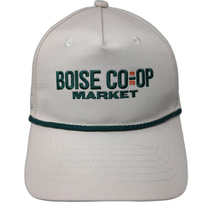 Trucker Hat Beige One Size Boise Co-Op Market Rope Orange Underbrim