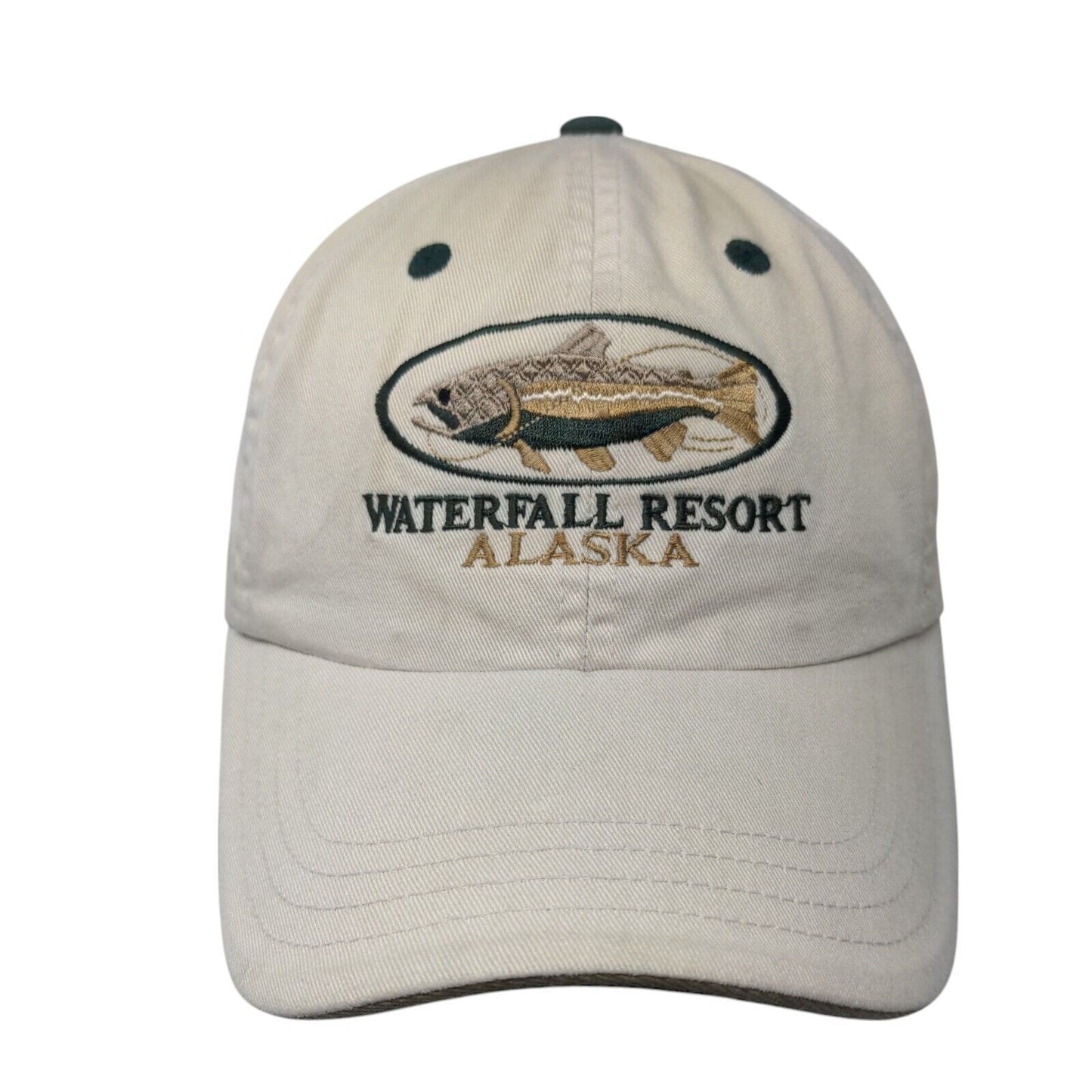 Waterfall Resort Alaska Strapback Hat Tan One Size Embroidered Imperial