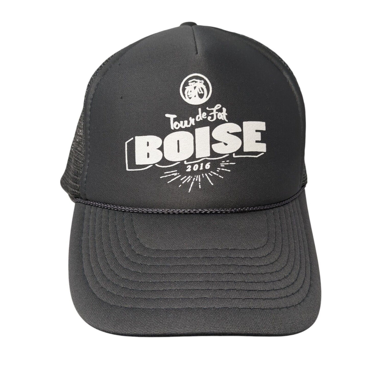 Tour de Fat Boise 2016 Snapback Trucker Hat Gray One Size Mesh Back Rope Otto