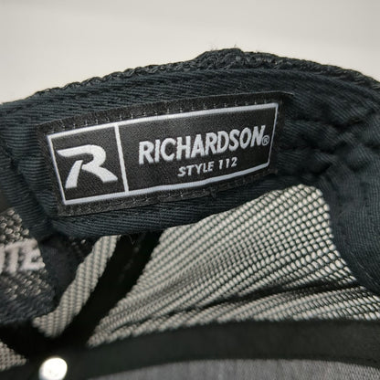 Richardson Trucker Hat Black One Size Mesh Back Snapback Blackhat KC Data Center