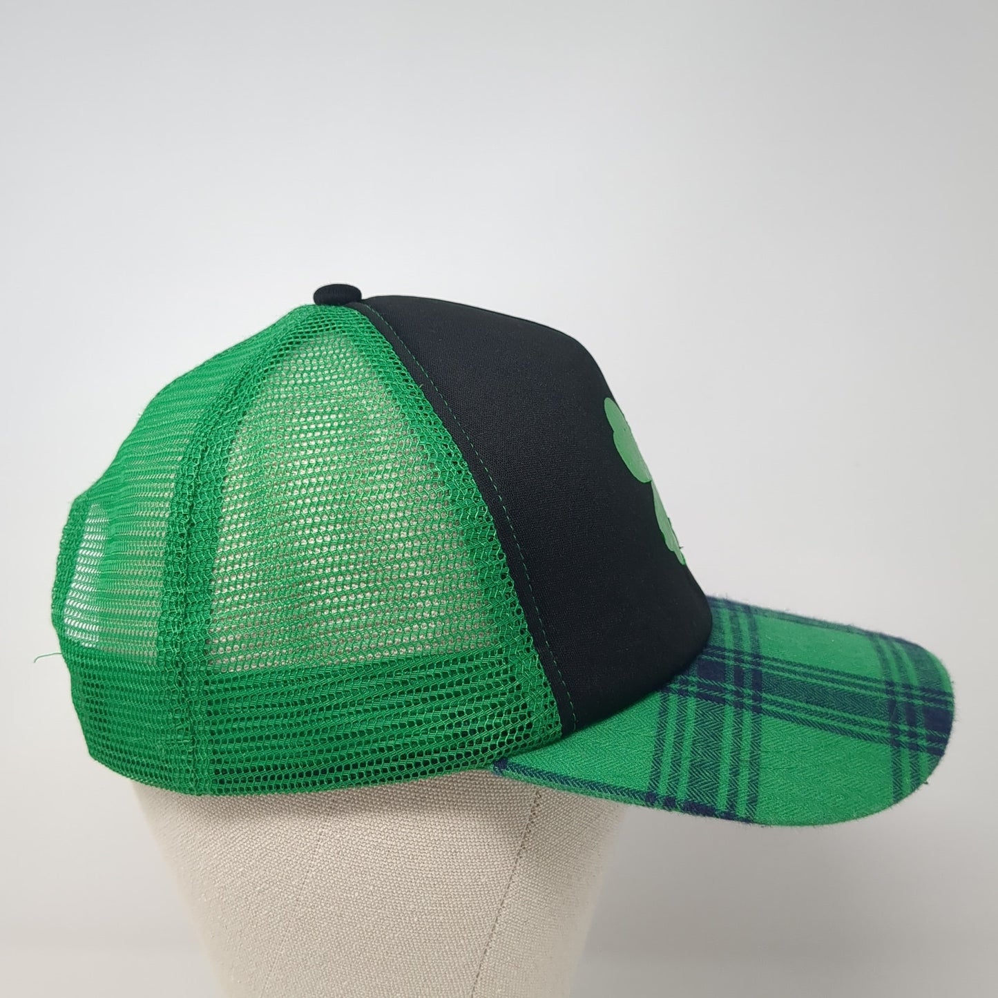 Leaf Clover Snapback Trucker Hat Green One Size Adjustable Mesh Back 6 Panel