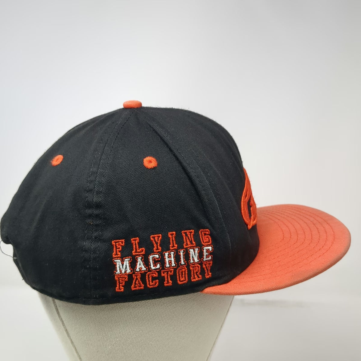 New Era FMF Flying Machine Factory Snapback Hat Black Orange One Size 9FIFTY