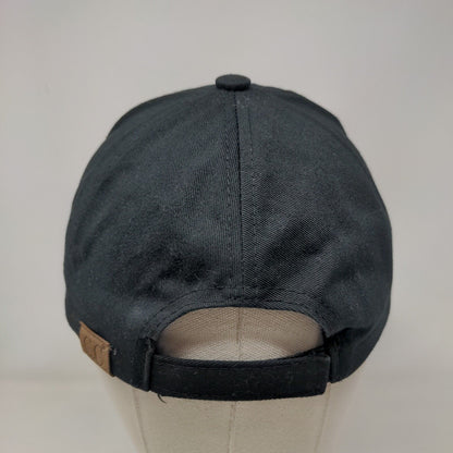 Happy Camper Strapback Hat Black One Size Embroidered C.C Exclusives