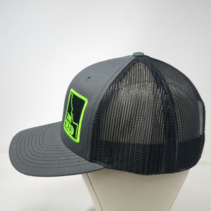 Richardson Trucker Hat Gray One Size 208 Seed Idaho Patch Snapback Mesh Cap Logo