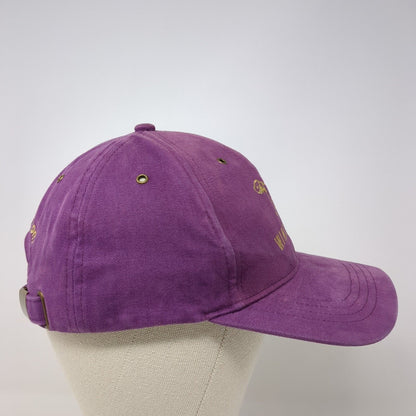 Wine Dogs Slideback Hat Purple One Size Adjustable Embroidered 6 Panel