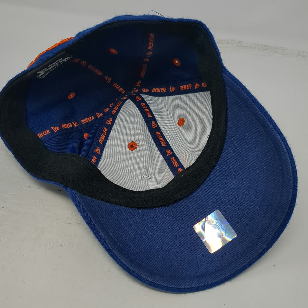 Syracuse Orange NCAA New Era Cap Blue 7 1/8 Fitted Wool Blend Embroidered Logos