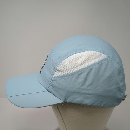 Life is Good 5 Panel Blue Hat One Size Mesh Back Reflective Strap Nylon Daisy