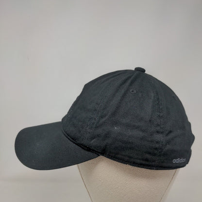 Adidas Climalite Strapback Hat Black One Size Embroidered Adjustable