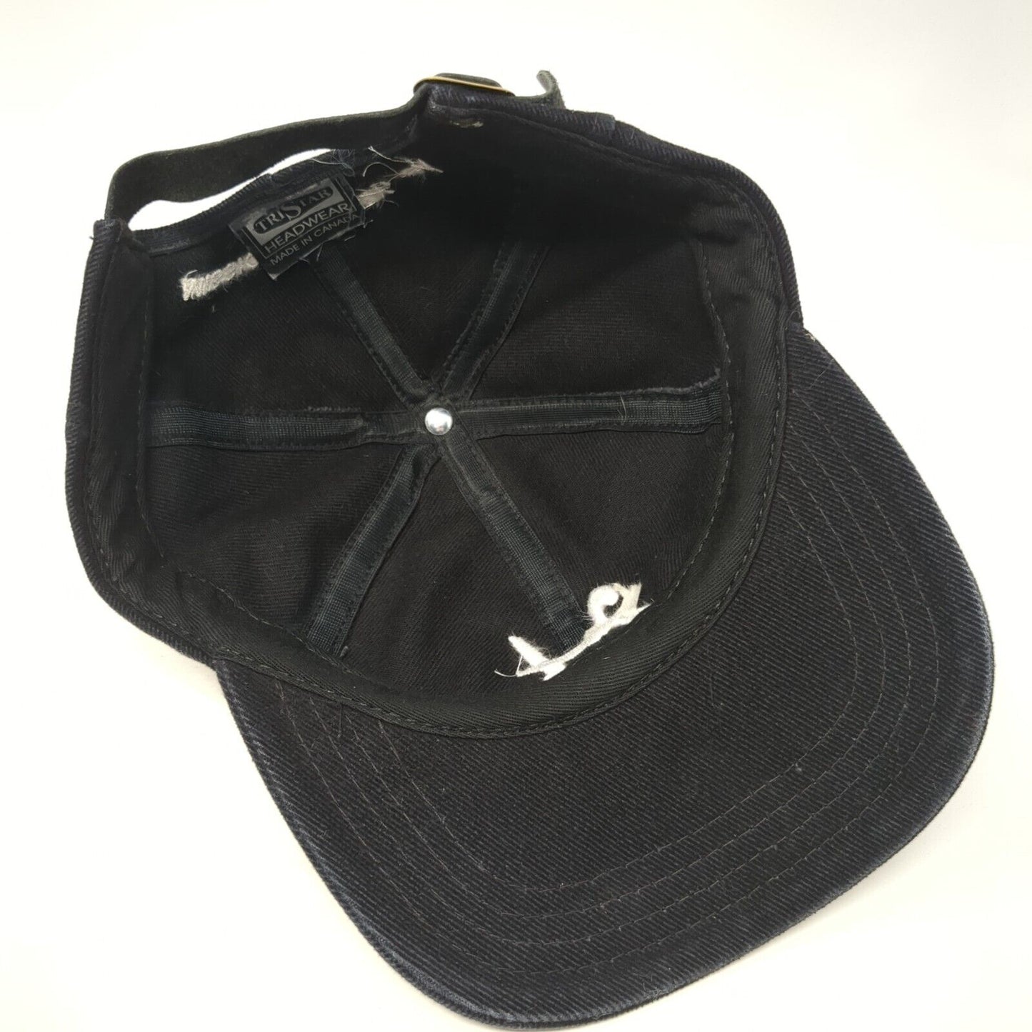 H Mission Valley Slideback Hat Black One Size Adjustable Leather Strap