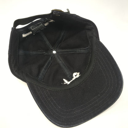 H Mission Valley Slideback Hat Black One Size Adjustable Leather Strap