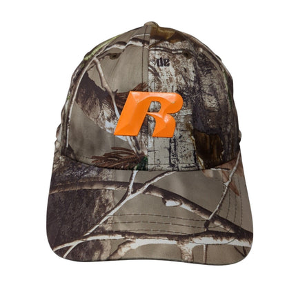 Russell Fitted Hat Camouflage L/XL Lightweight Vented Holes 6 Panel Realtree