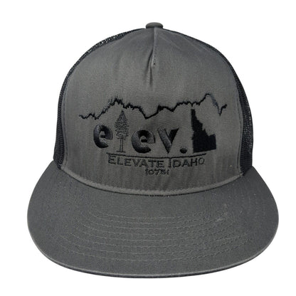 Elevate Idaho Snapback Mesh Back Trucker Hat Gray One Size Yupoong