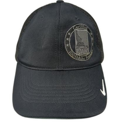 Nike Baseball Cap Black One Size Idaho Potatoes Mesh Back Fitted Golf Swoosh Hat