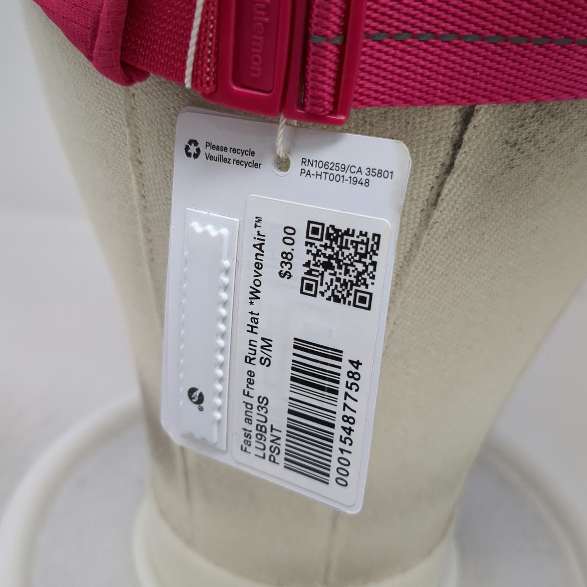 Lululemon Fast Free Run Hat Baseball Cap Pink S/M Reflective WovenAir W/Tags