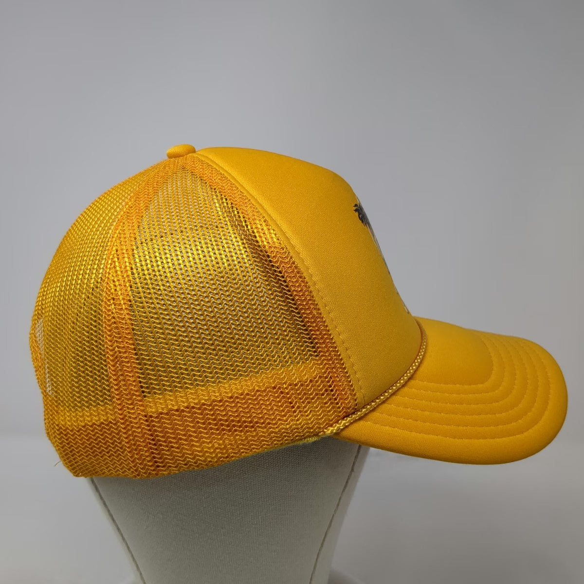 Otto Trucker Hat Yellow OSFM Mesh Back Snapback Live Swell Coffee Truck Graphic