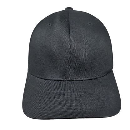 Flexfit Yupoong Fitted Hat Black Large-XL Solid Blank 6 Panel Vent Holes