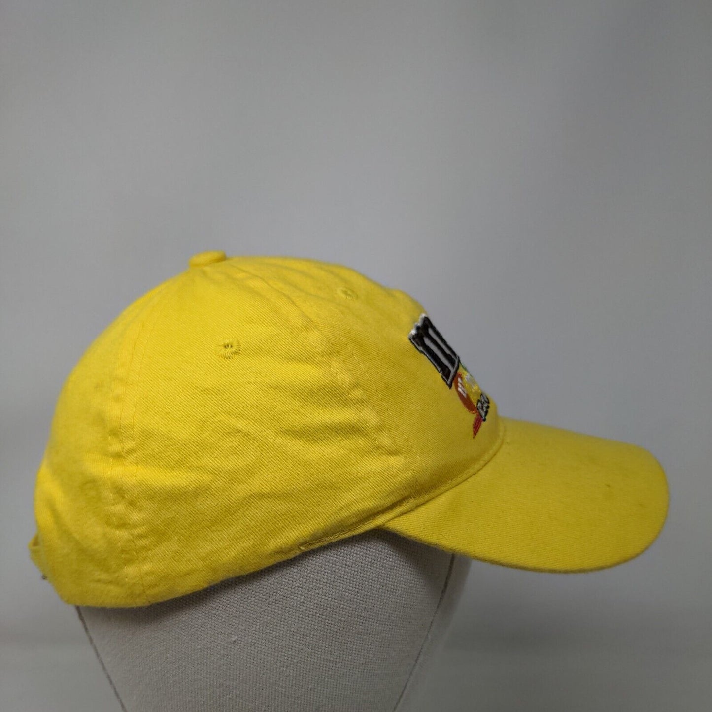 M&M's Racing Strapback Hat Yellow Adjustable Embroidered Logo