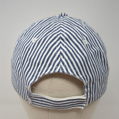 KMM Strapback Hat Multicolor One Size Adjustable Striped Embroidered 6 Panel