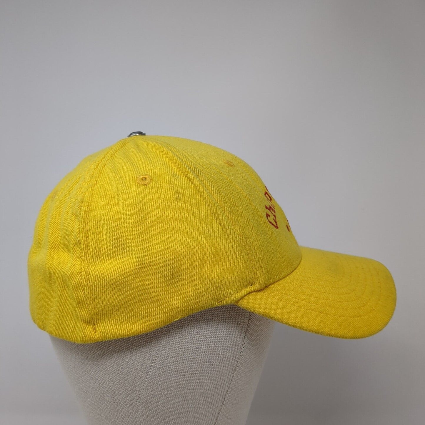 Chopperz Rule.com Fitted Hat Yellow S/M Embroidered 6 Panel Unifit Fahrenheit
