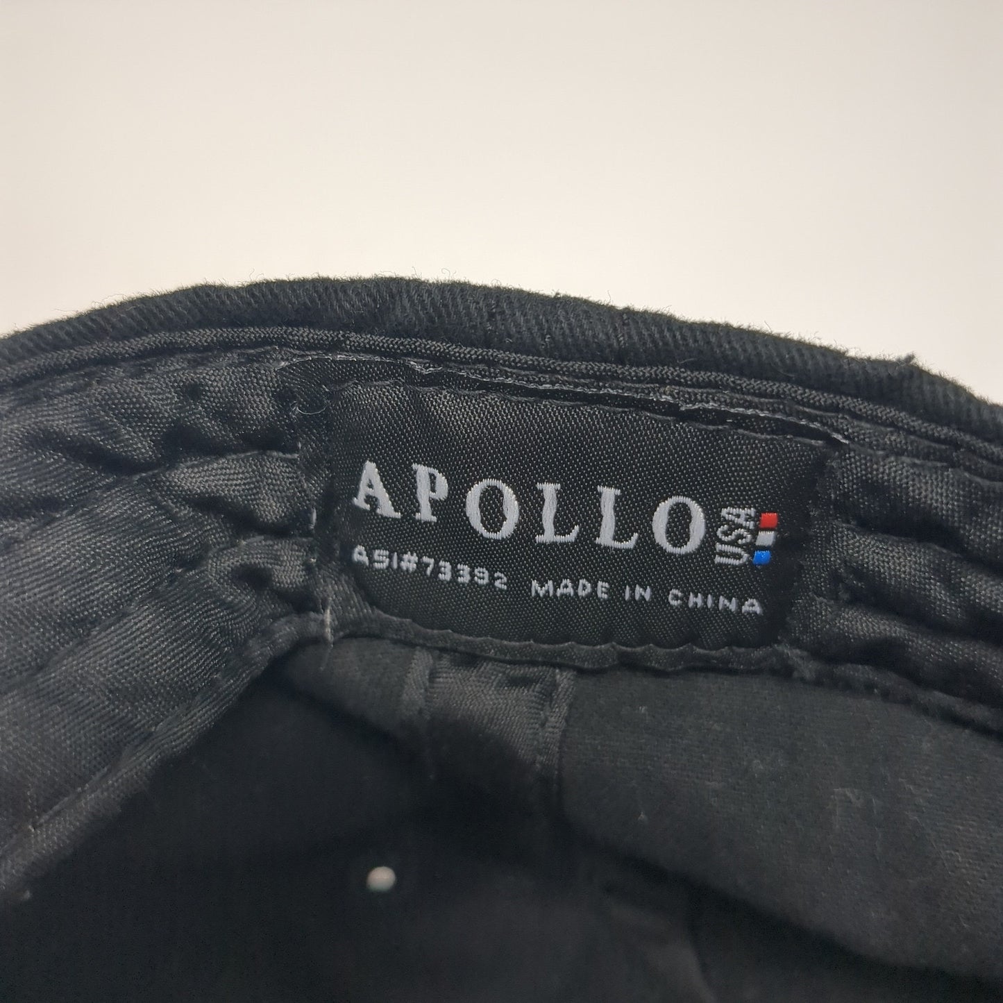 Beau Rivage Slideback Hat Black One Size Adjustable Embroidered Apollo