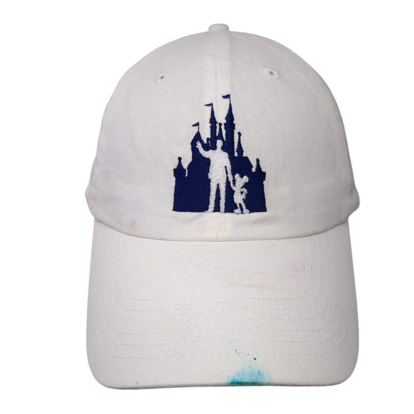 Walt & Mickey Silhouette Slideback Hat White One Size Adjustable Disney