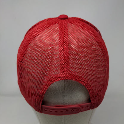 Bass Pro Shops Snapback Trucker Hat Red OSFM Mesh Back 5 Panel Gone Fishing