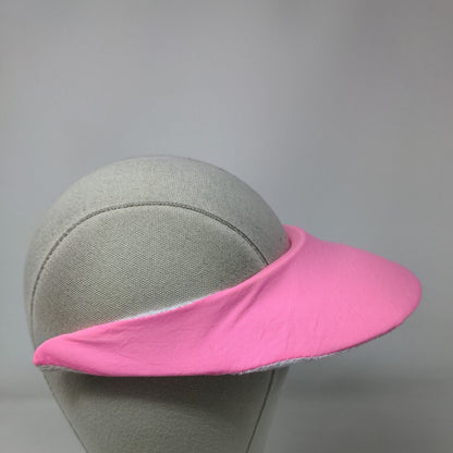 Unbranded Sun Hat Clip On Visors Pink One Size Adjustable Wide Brim Blank