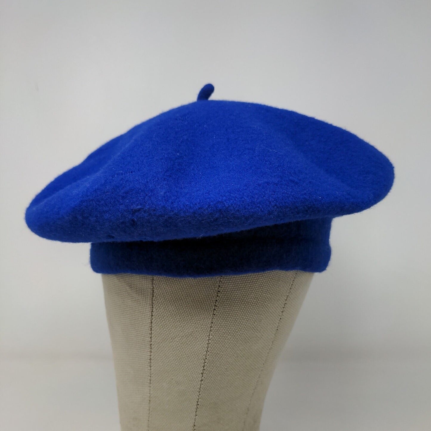 Beret Basque Women's Cap Hat Blue 100% Wool De Luna RN #58884