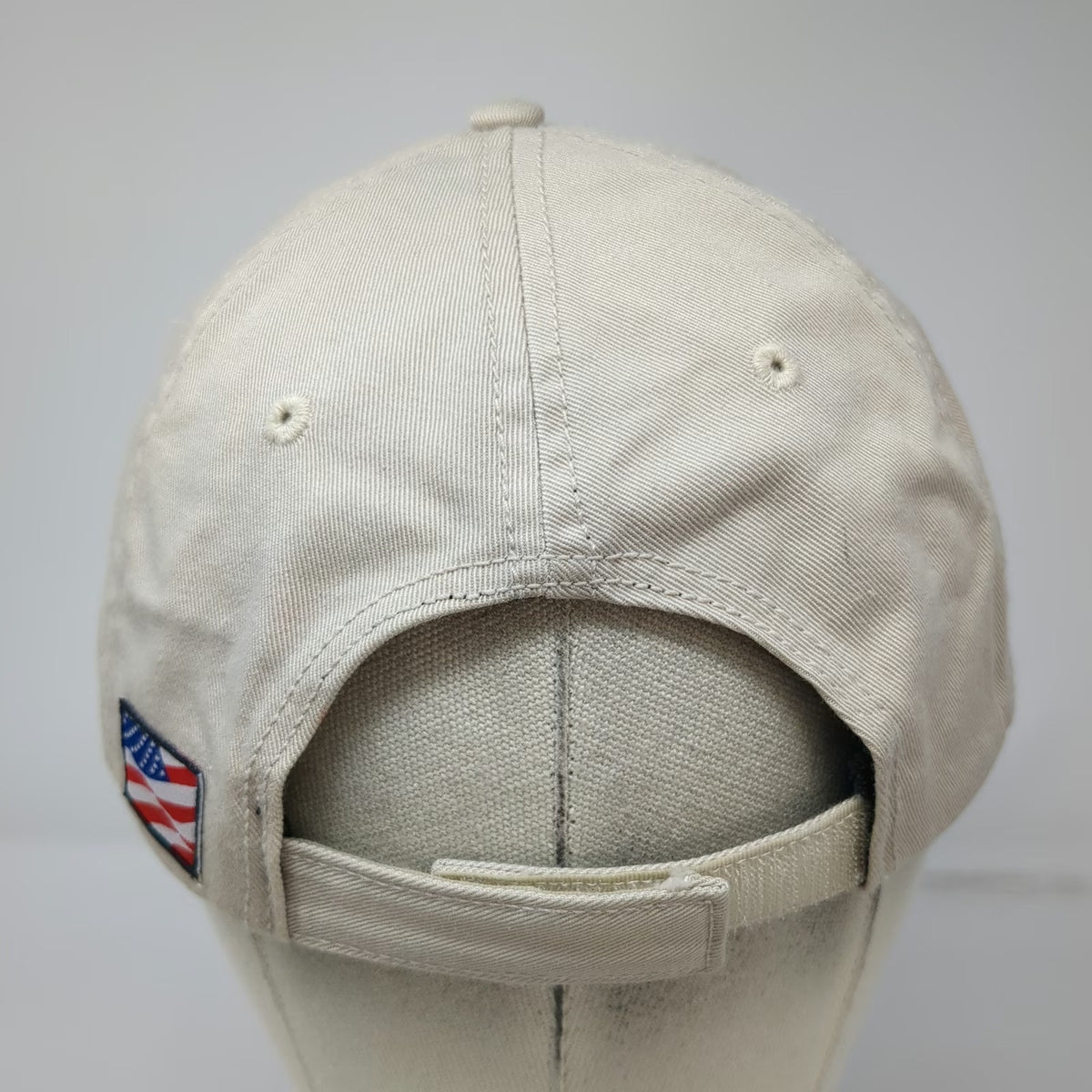 ISC Talladega Superspeedway Hat Beige One Size Baseball Cap American Flag Racing