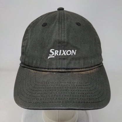 Srixon Slideback Hat Black One Size Adjustable Embroidered 6 Panel Cotton