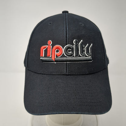 Rip City Strapback Hat Black One Size Adjustable Embroidered 6 Panel Adidas