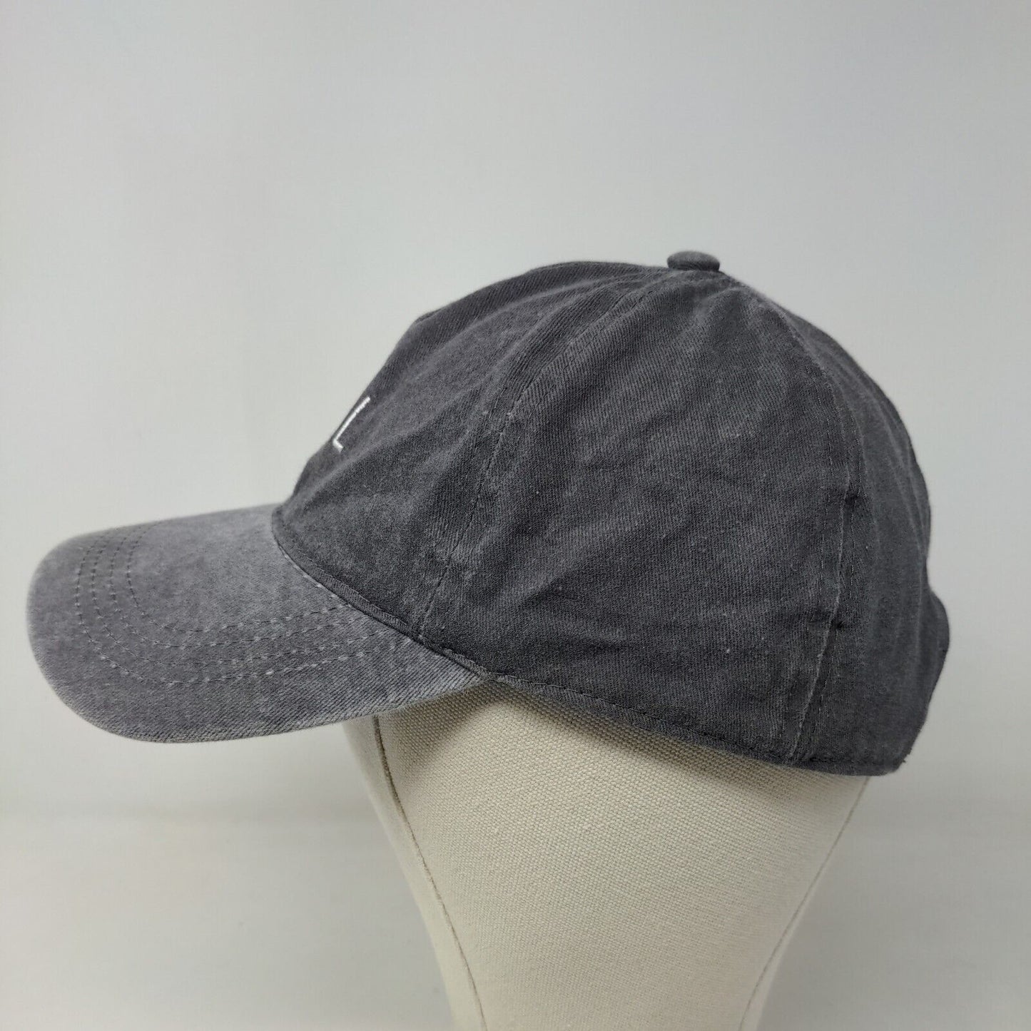 Unbranded Men's Slideback Hat Gray Adjustable 100% Cotton Embroidered Chill Logo