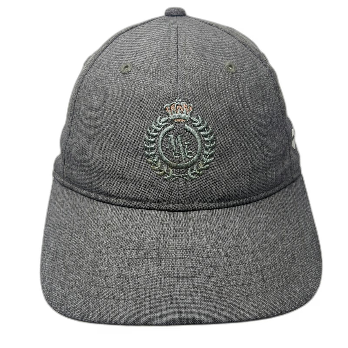 TaylorMade Baseball Cap Gray OSFM MVC Crest Logo Polyester Slideback Golf Hat