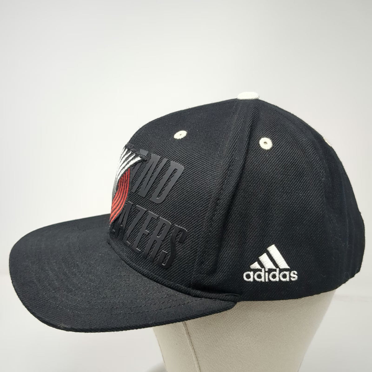 adidas Portland Trail Blazers NBA Snapback Black One Size Draft Hat Flat Brim