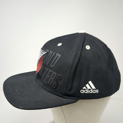 adidas Portland Trail Blazers NBA Snapback Black One Size Draft Hat Flat Brim
