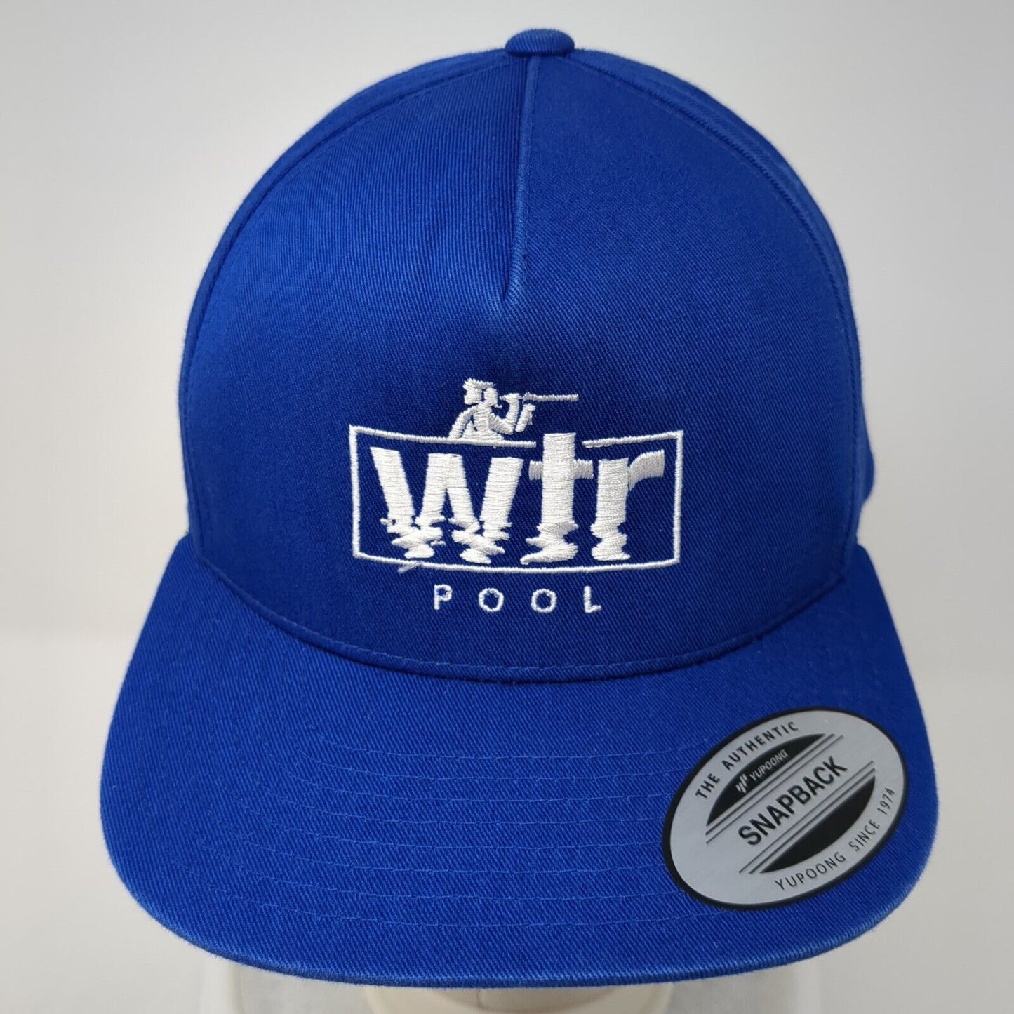 Wtr Pool Snapback Hat Blue One Size Adjustable Embroidered Classics Yupoong